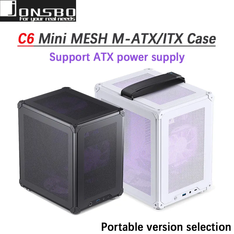 JONSBO C6 ITX/MATX Home/Office Mini PC Desktop Caso-Tipo C Suporte de interface de CPU cooler ≤75mm 202mm(L)*266 milímetros(D)*295.2 mm(H)