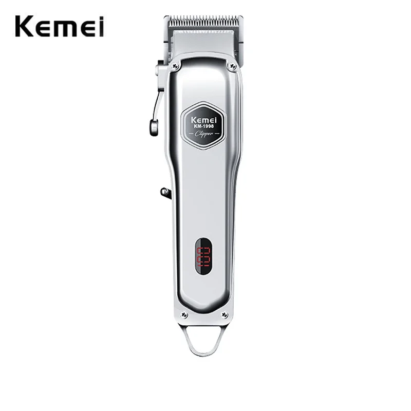 Kemei KM-1998 Profissional Premium Cabelo Clipper Homens Versão Pro 2000mAh Bateria Super Leve, Super Forte e Super Silencioso, Barbeiro