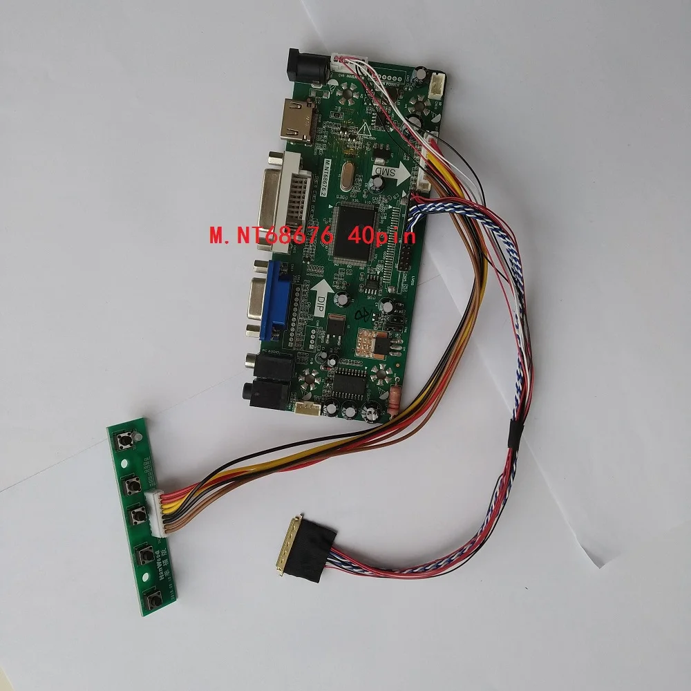 Kit Para LP140WH2-TLE2 Monitor de Tela 40pin LVDS placa de Áudio DIY LED LCD HDMI VGA Controlador de placa DVI Painel de 1366*768 14