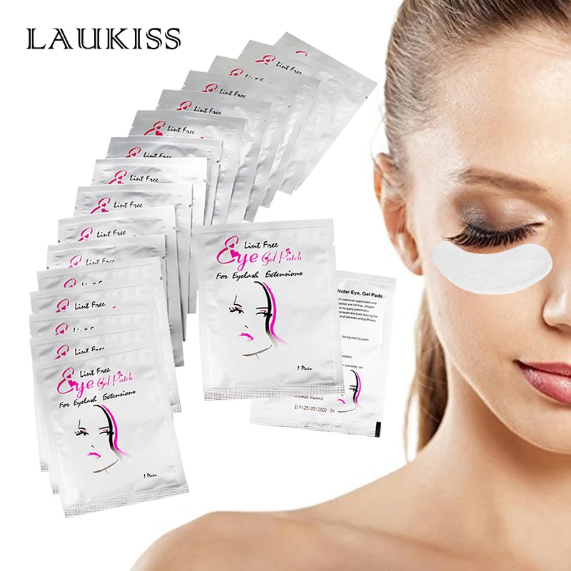 Laukiss 50/100/200Pairs Cílios Almofada de Gel Remendo de Enxerto Cílios sem Fiapos Sob os Olhos De Cílios Extensão de Maquiagem Ferramentas