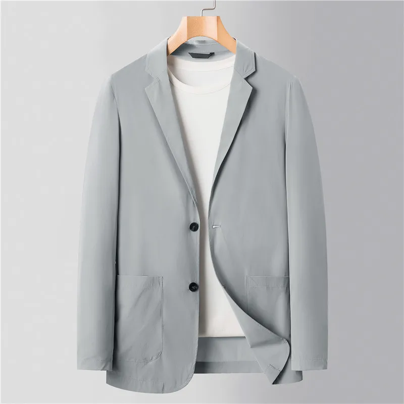Lin1167 -gelo Fino de seda high-end terno casual casaco