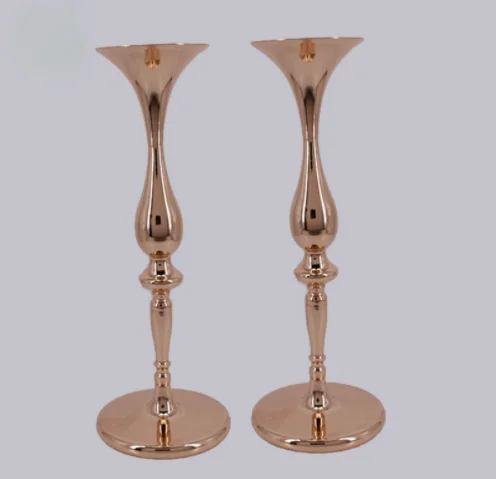 Luxo Cilindro Europeu mental de Noiva Trumpet Flor de Produtos para o Lar Vaso de Flor senyu0850