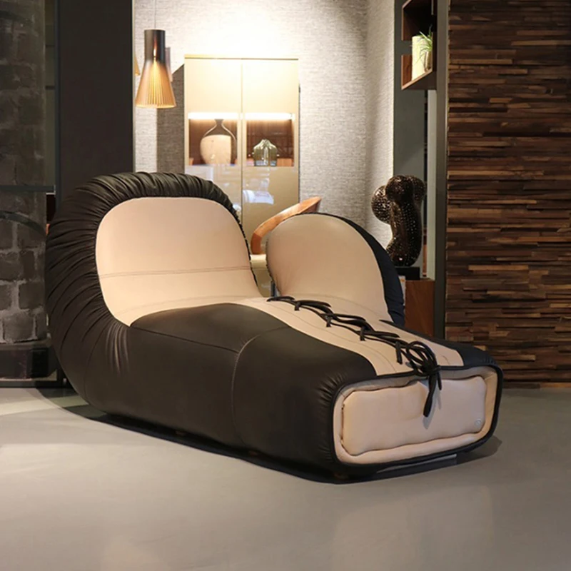 Luz de Luxo Especial-Ginásio em Forma de Luva de Boxe, Sofá Cadeira de FRP Criativo de Couro Único Lazer do Recliner