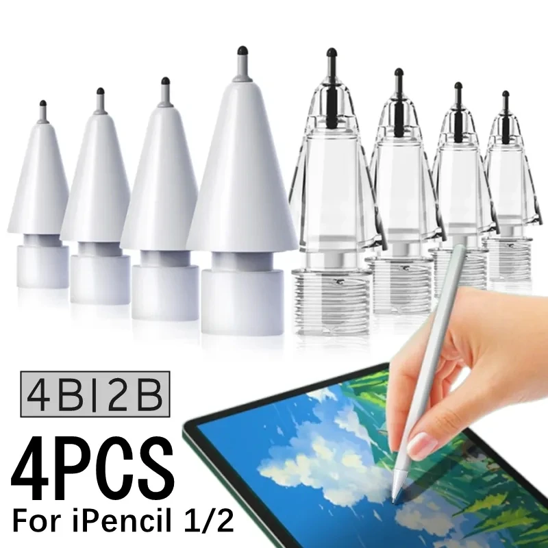 Lápis de Pontas para a Apple Lápis 1ª 2ª Geração Tubo da Agulha de Amortecimento Mudo Desgaste-resistente Elástico Caneta Stylus Dicas para iPencil 1 2