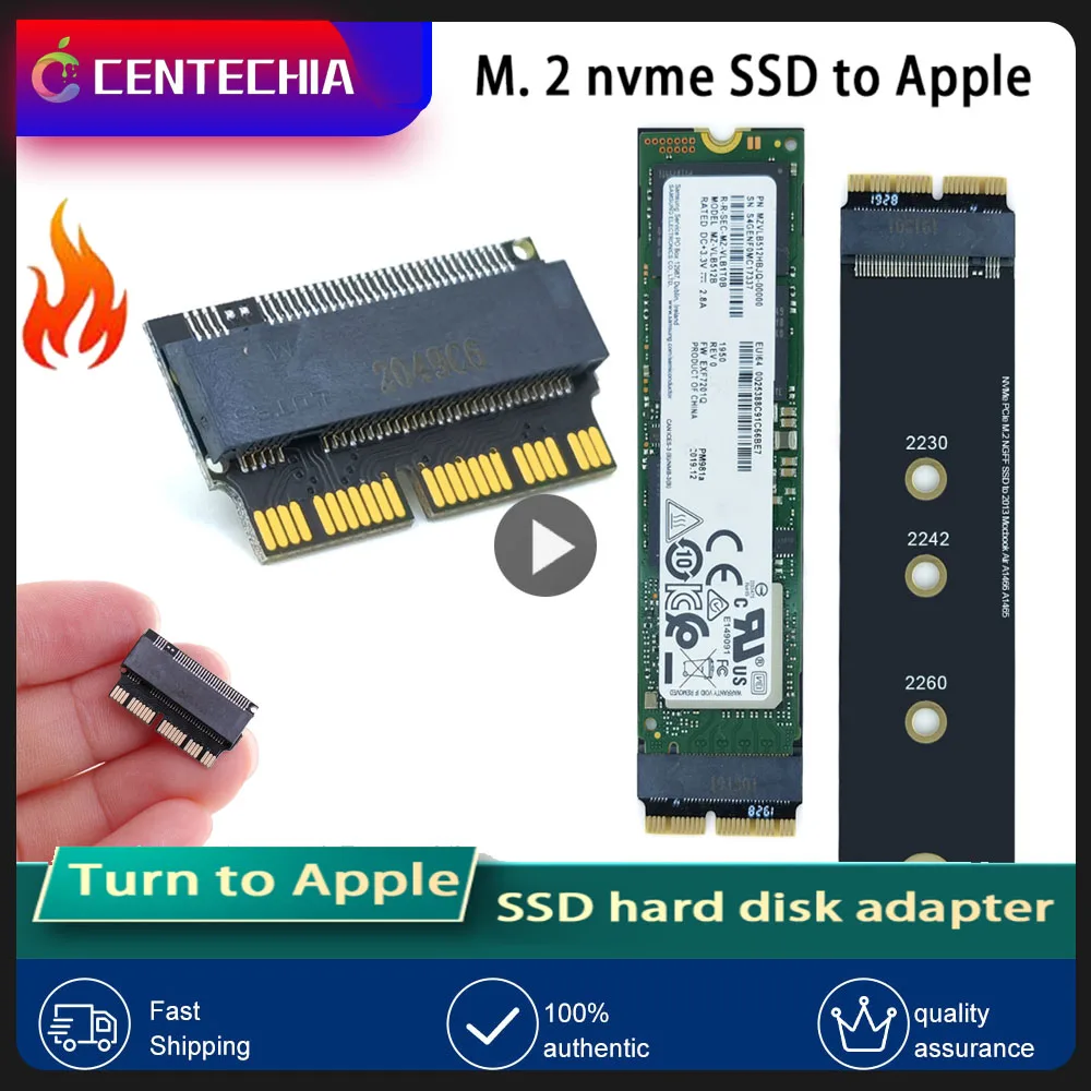M. 2 NVME SSD Converter Adaptador de Cartão Para manter o seu MacBook Pro Retina 2013-2017 NVME/AHCI SSD Atualizado Kit Para A1465 A1466 A1398 A1502 M2