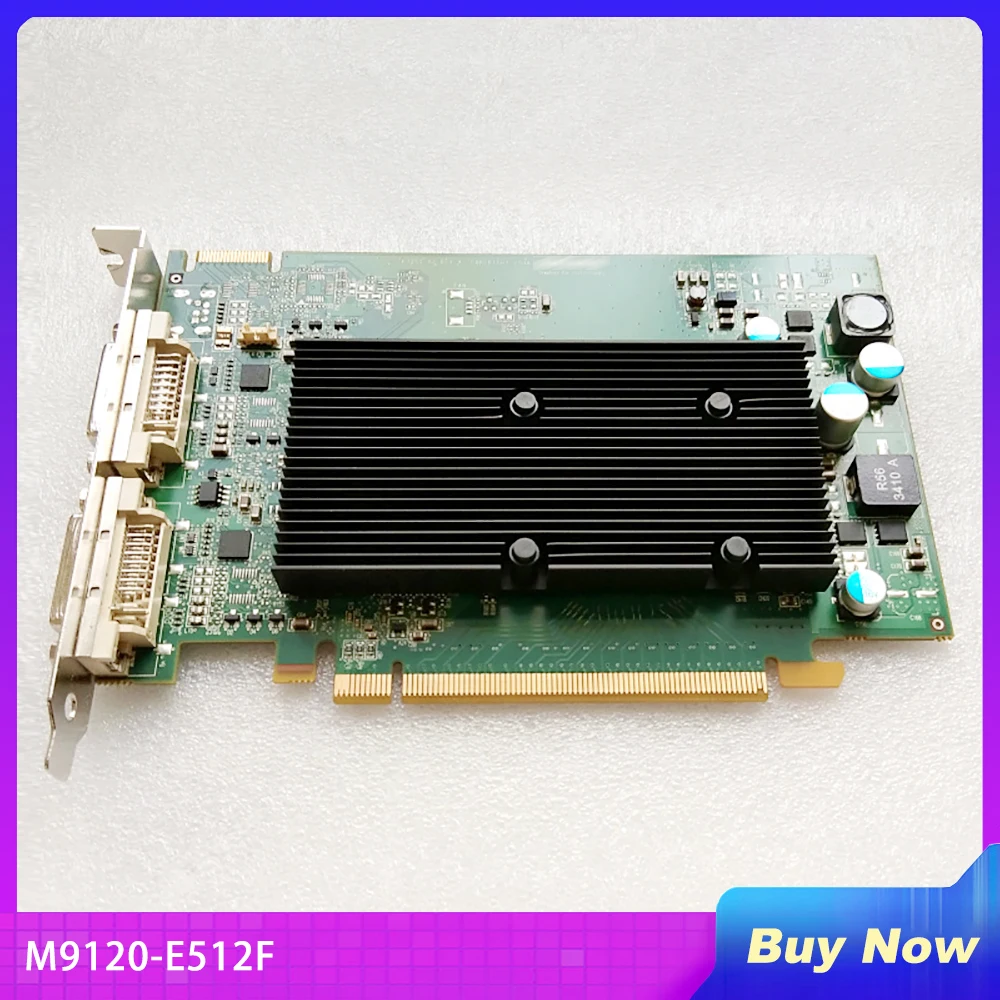 M9120-E512F Para Matrox de tela Dupla Placa Gráfica M9120 PCIe x16 DVI