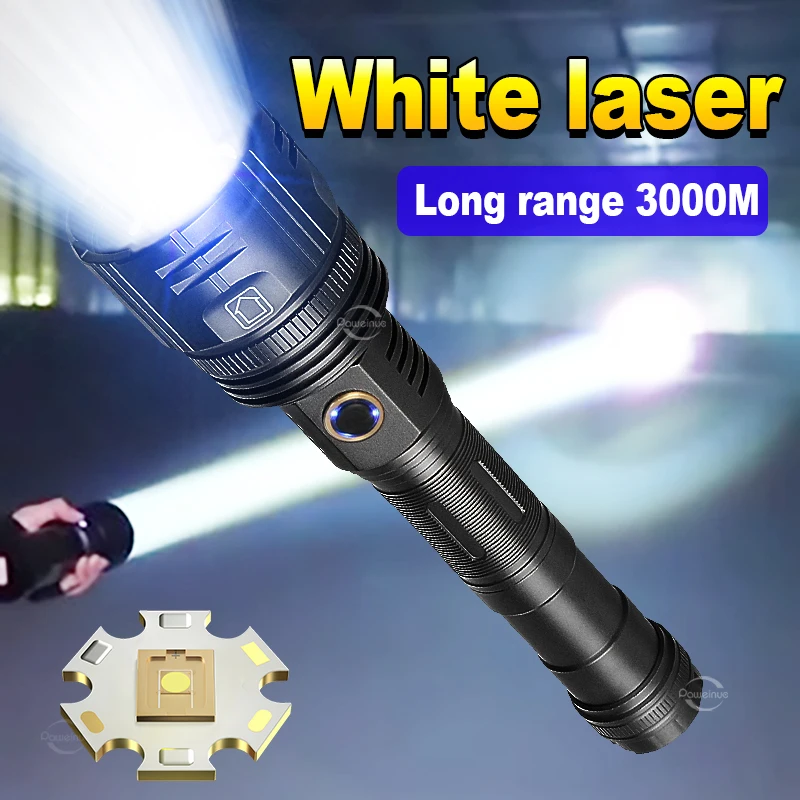 Mais recente Super Longo Alcance LED Lanterna elétrica Recarregável USB Mais Potente Lanterna LED de Alta Potência Lanterna 26650 Lanterna Tática