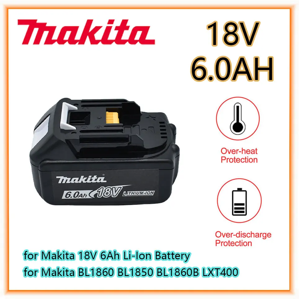 Makita Original 18V 6000mAh de iões de Lítio Recarregável da Bateria 18v a broca de Substituição de Baterias BL1860 BL1830 BL1850 BL1860B
