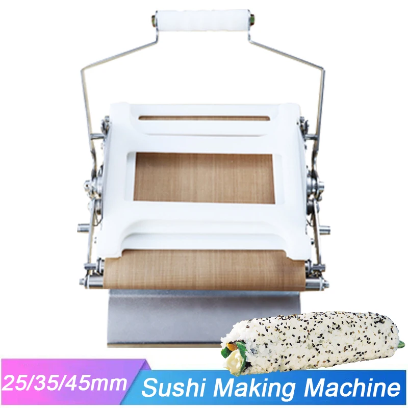 Manual de Tamanho Pequeno a Fazer Sushi Japonês Máquina de enrolar Rodada Arroz, Nori Vegetal Bar de Strip-coreano Gimbap Equipamento para Negócios