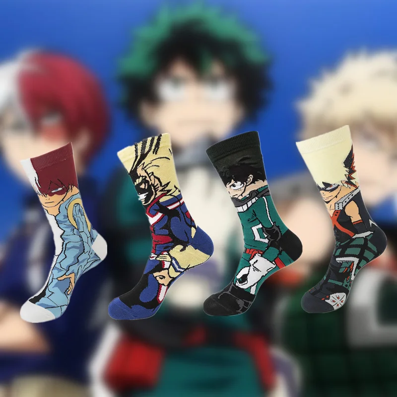 Meu Herói Academia Anime Bakugou Katsuki Pode Todoroki Shoto Midoriya Izuku Meias Cosplay Para Adultos Sockings Acessórios Adereços Presente