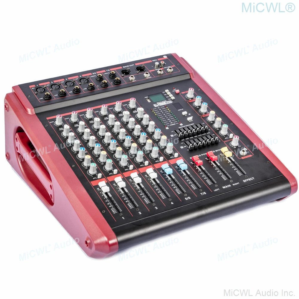 MiCWL 2800 Watts Nova Geração de Power Mixer 10 Canais de Mistura de Karaoke, Música ao Vivo 2-Ch Amplificador de Potência de 2800W