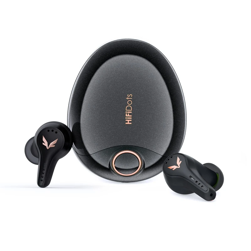 Mifo FiiTii HiFiDots Bluetooth 5.3 Fones de ouvido sem Fio QC 3071 aptX sem Perdas de Som, Fones de ouvido Multi Controladores Adaptativos ANC Fones de ouvido