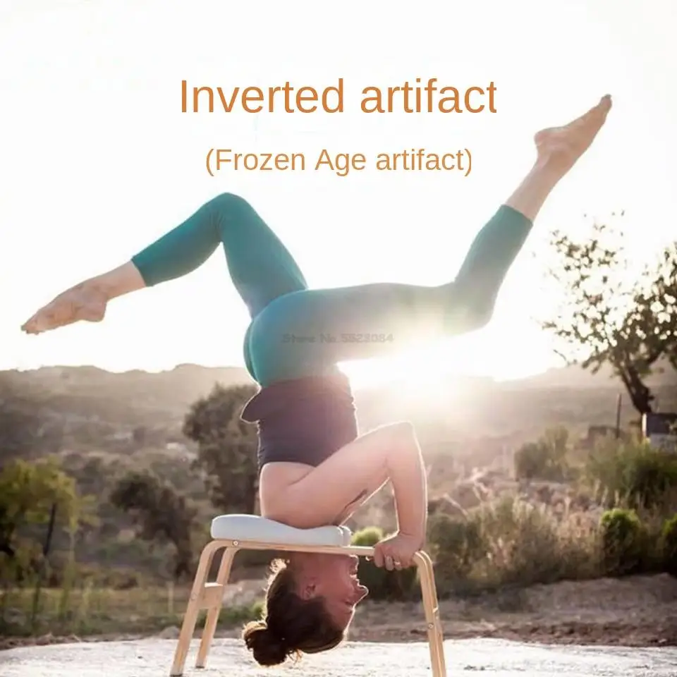 Multifuncional Madeira Yoga Fezes De Fitness Invertido Sólido Fezes Profissional Núcleo De Força Auxiliar Cadeira Home Fitness Yoga Cadeira