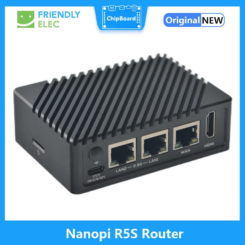 Nanopi R5S Roteador RK3568 conselho de desenvolvimento OpenWRT A55 HDMI2.0 2,5 G de rede Gigabit porta Mini-Roteador