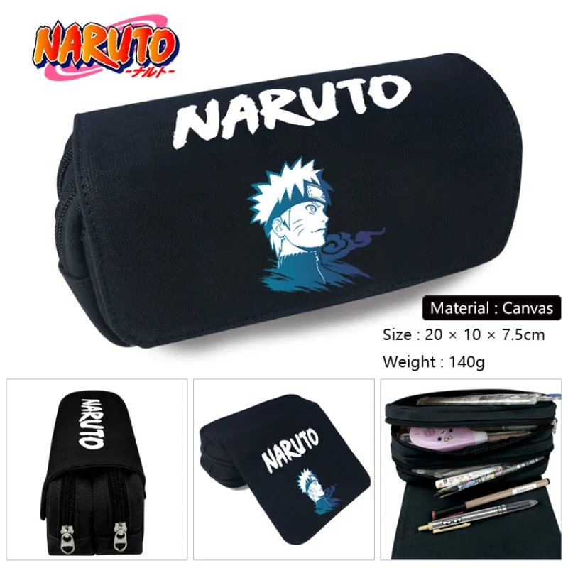 Naruto Lápis, Sacos de Anime, Uzumaki Naruto Lápis Bolsa Grande Capacidade Caixa de Lápis para as Crianças Estudante Papelaria material Escolar e Presentes
