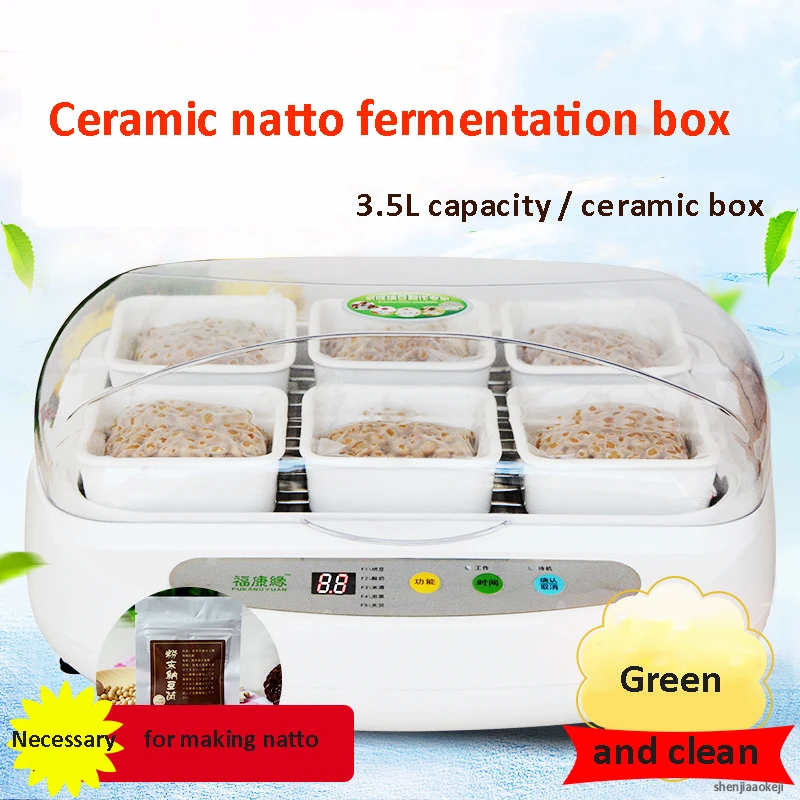Natto máquina automática de micro-computador de controle de cerâmica natto fermentação caixa de alta qualidade, saudável e de grande capacidade natto máquina