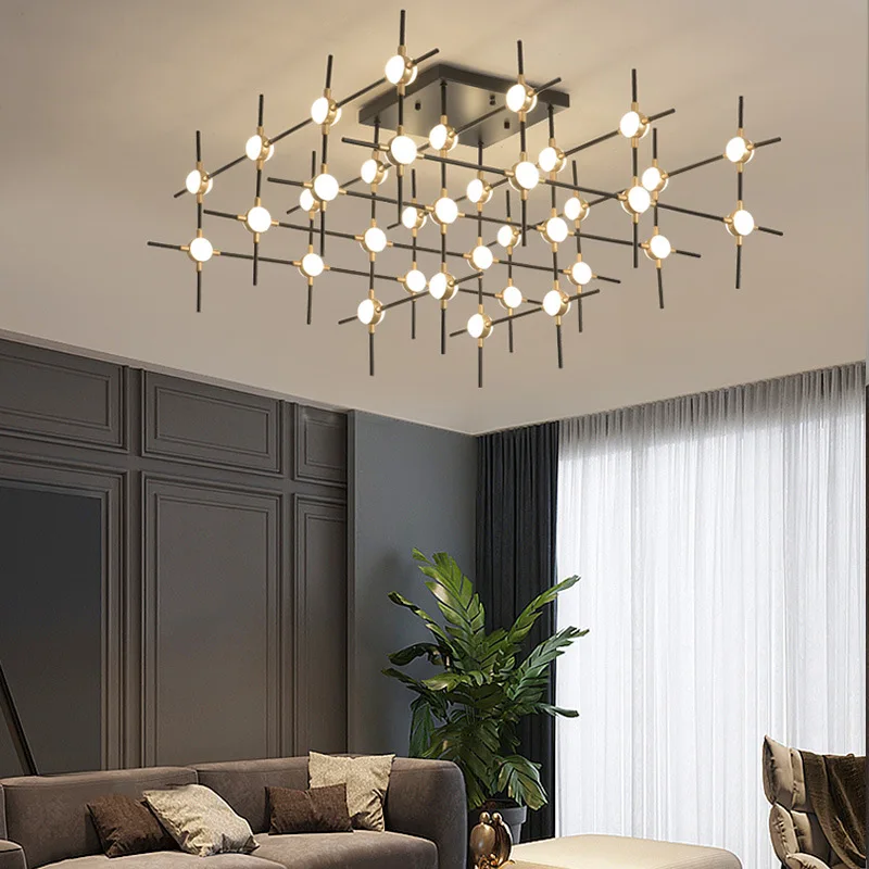 Nordic Céu de Estrelas Prateleira do Teto da Lâmpada Moderna de Luxo Criativo de Design de Luminárias para Sala de estar, Mesa de Jantar do Hotel Hall Decor Luzes