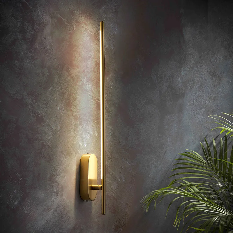 Nordic minimalista lâmpada de parede do Corredor Pós-Moderna longo braço da lâmpada de Quarto de Cabeceira Decoração do Diodo emissor de Sala de Escada de canto de parede de luz