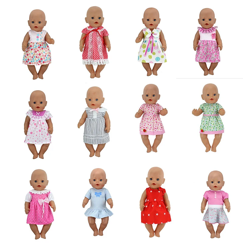 Nova Moda de vestido de Roupas de Boneca de Ajuste Para 43cm roupa de Boneca do bebê Boneca reborn Acessórios