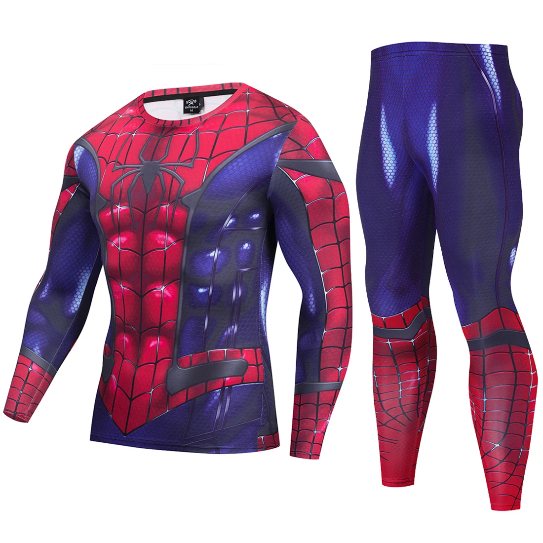 Novo compressão dos homens de terno de esportes, de secagem rápida execução terno impressos em 3D terno de alta qualidade jogging de formação de fitness sportswear