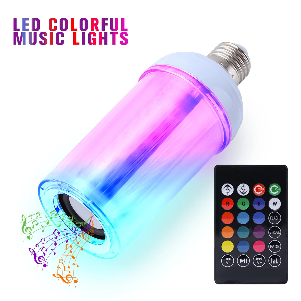 O mais novo Smart Blub Lâmpada RGB Dançar com a Música de Bluetooth alto-Falante alto-Falante sem Fio de Sincronização de Luz com Controle Remoto
