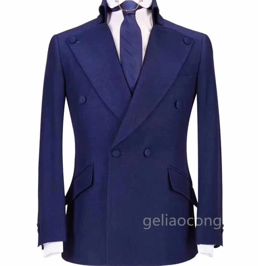O Projeto o mais atrasado Senhores Azul/Cáqui Jaqueta Slim Fit Estilo Novo dos homens de casamento Blazer terno dos homens de Alta Qualidade Óptima Terno