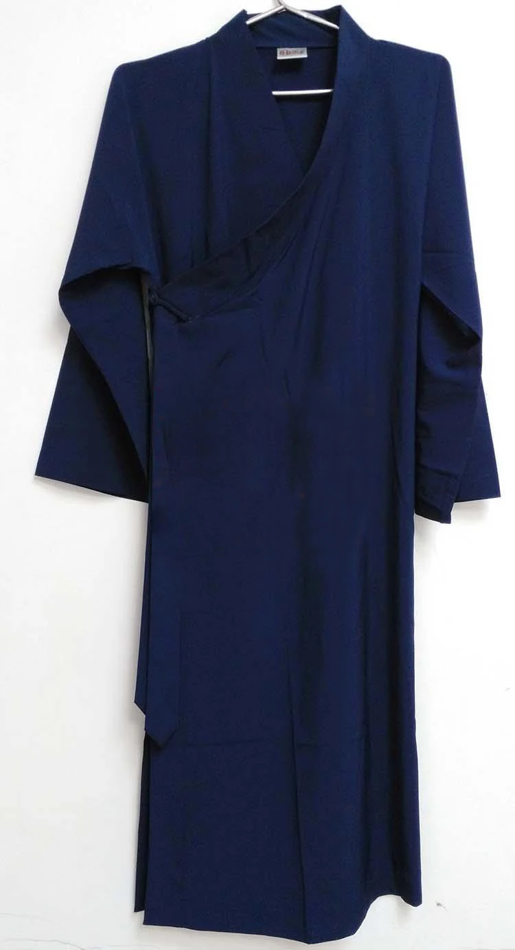 O taoísmo uniformes sacerdote Taoísta roupas Robesgown artes marciais roupas tai chi kung fu uniformes vestes azul escuro 