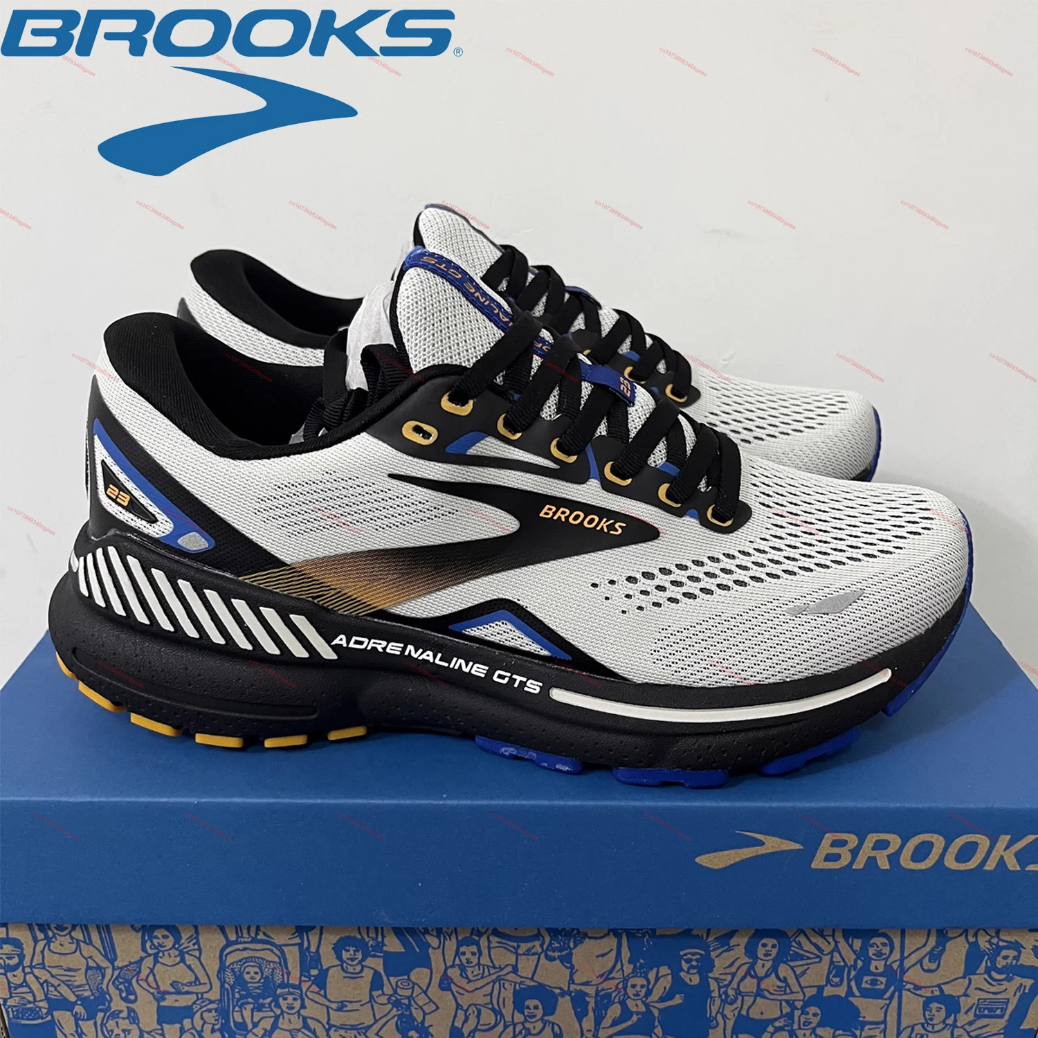 O Tênis BROOKS Adrenalina GTS 23 de Tênis para Homens de Amortecimento Respirável Apoio ao ar livre Casuais Sapatos de Desporto para Homens