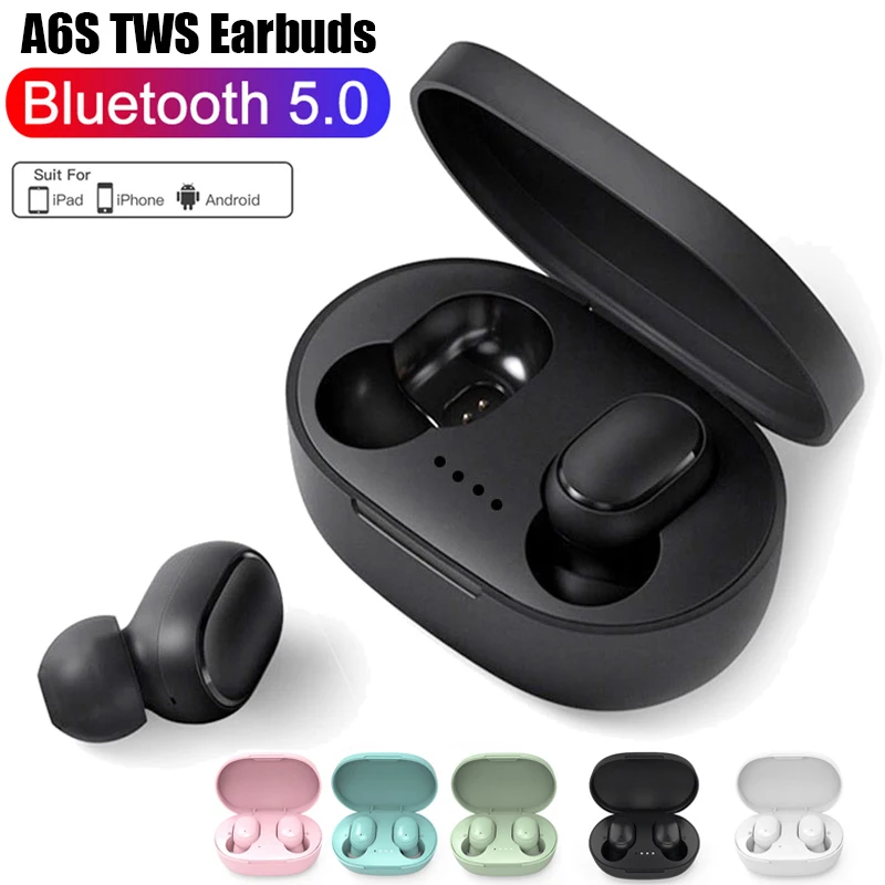 Original A6S TWS sem Fio Bluetooth Fone de ouvido com Microfone Ar Pro Fones de ouvido para Ruído Cancelando Fone de ouvido Fones de ouvido Bluetooth
