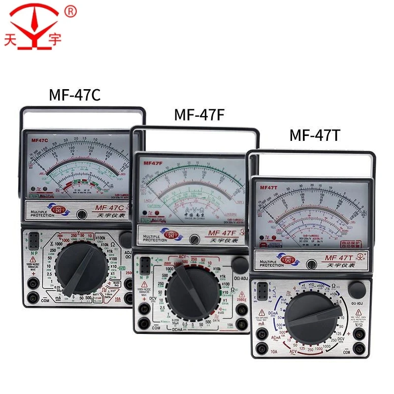 Original MF47C/MF47F/MF47T Tensão de Corrente do Testador de Resistência de vídeo Analógico de Ponteiro do Multímetro AC/DC Medidor de Indutância