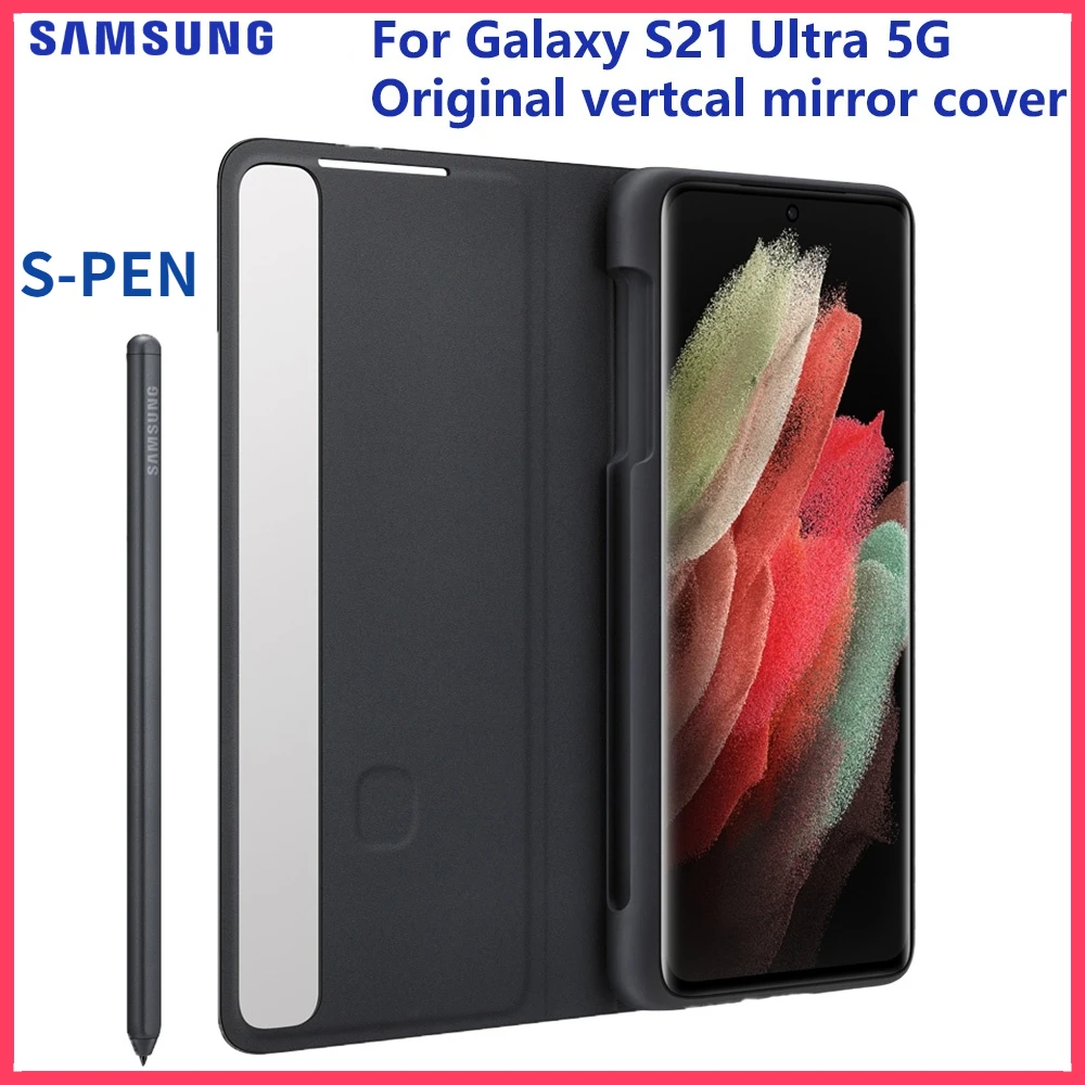 Original Samsung Capa Espelho Visão Clara de Telefone Case Para SAMSUNG Galaxy S21 Ultra 5G S-Caneta S-Exibir Tampa Inteligente Casos