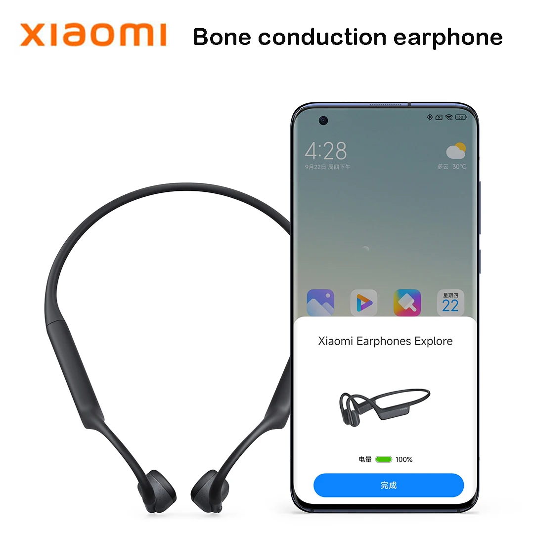 Original Xiaomi Ósseo Fones de ouvido de Condução com grau de proteção IP66 Esportes Impermeável sem Fio Bluetooth5.2 Fones de ouvido 12h Espera Executar Reproduzir Música