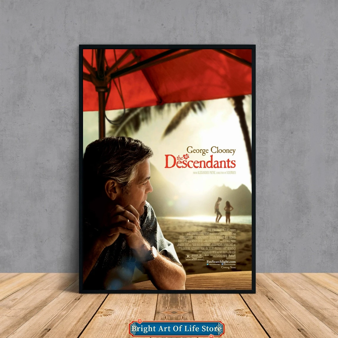 Os Descendentes (2011) Filme Clássico Cartaz Da Foto De Capa De Lona Impressão De Apartamento A Decoração Da Casa, Pintura De Parede (Não Emoldurados)