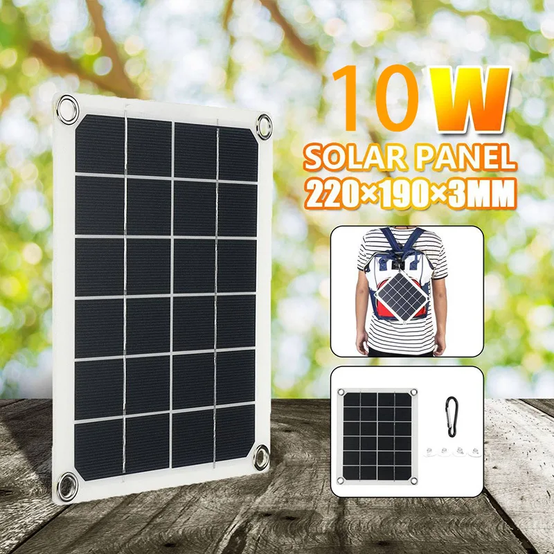 Painel Solar Carregador de 10W 6V Solar Fotovoltaico, Painel Solar de Carregamento do Tesouro do Telefone Móvel Solar de Alimentação Móvel