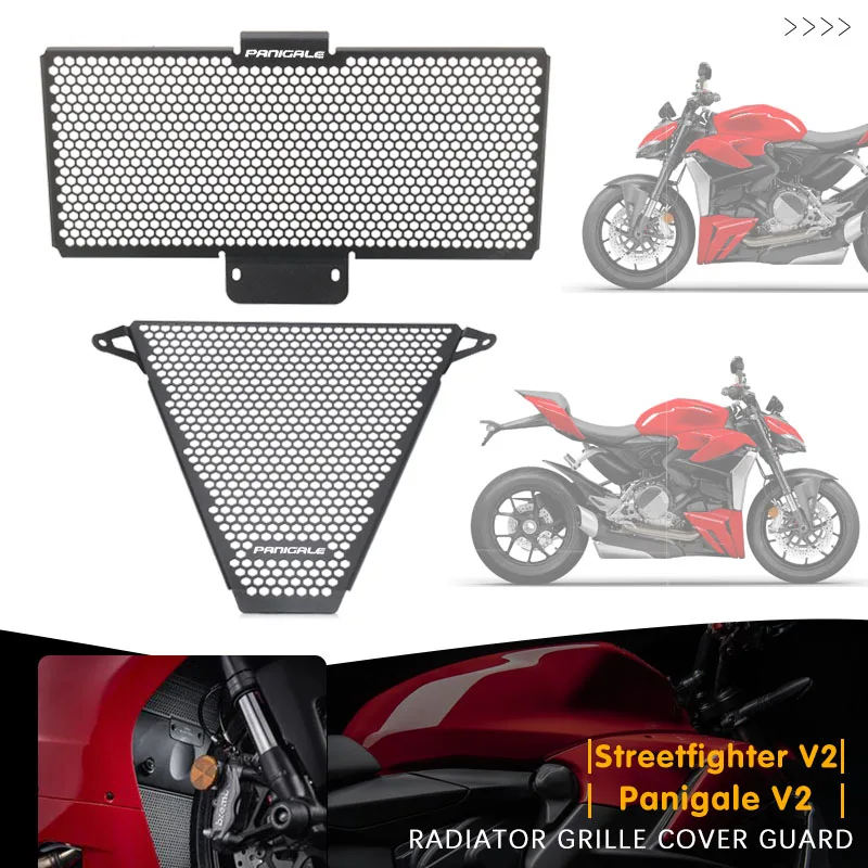 Para a DUCATI Streetfighter V2 2020-2023 Motocicleta Radiador de Alumínio Guarda Grelha de Capa Protetor Grade Protetora
