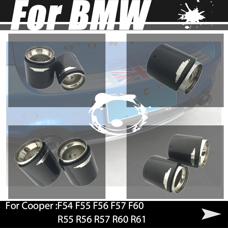 Para BMW MINI Cooper, Carro de Aço Inoxidável Carro Silenciador de Escape Cauda Garganta Revestimento de tubos da forma do carro de escape tubo de cauda silencioso final