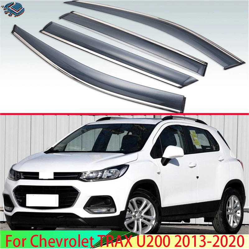 Para Chevrolet TRAX U200 de 2013 a 2020 2014 2016 2018 2019 Plástico Exterior Viseira de Ventilação Tons Janela de Sol, Guarda Chuva Defletor de 4pcs