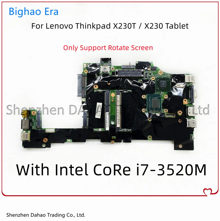 Para Lenovo Thinkpad X230T X230 Laptop Tablet placa-Mãe Com i7-3520M i5-3320M CPU Fru:04X3744 04Y2040 04W6720 04W6804 04X3741