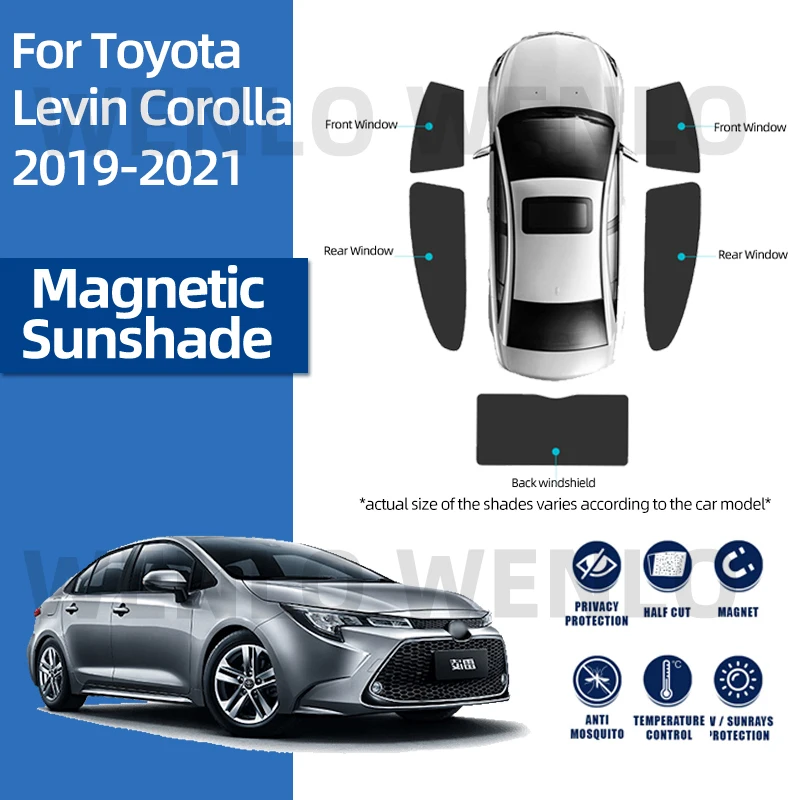 Para Toyota Corolla Levin 2019-2021 Janela Escudo Magnético Da Malha Escurecimento Proteção Solar Carro Pára-Sol Especial Cortina Interior Da Tampa