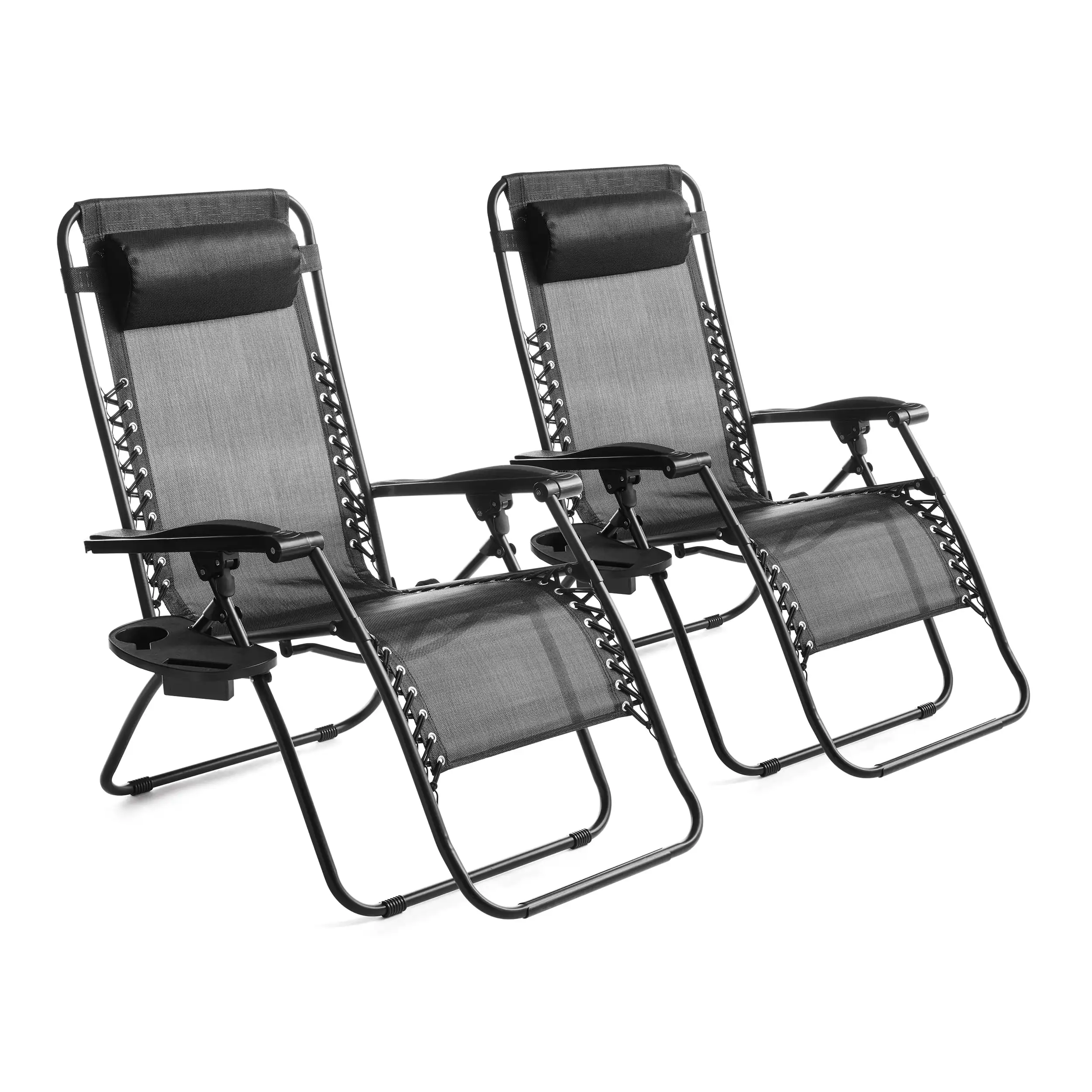 Pilares De Gravidade Zero Cadeira Espreguiçadeira, 2 Pack - Marinha Cadeira De Vime Ao Ar Livre Banco De Mobiliário De Varanda
