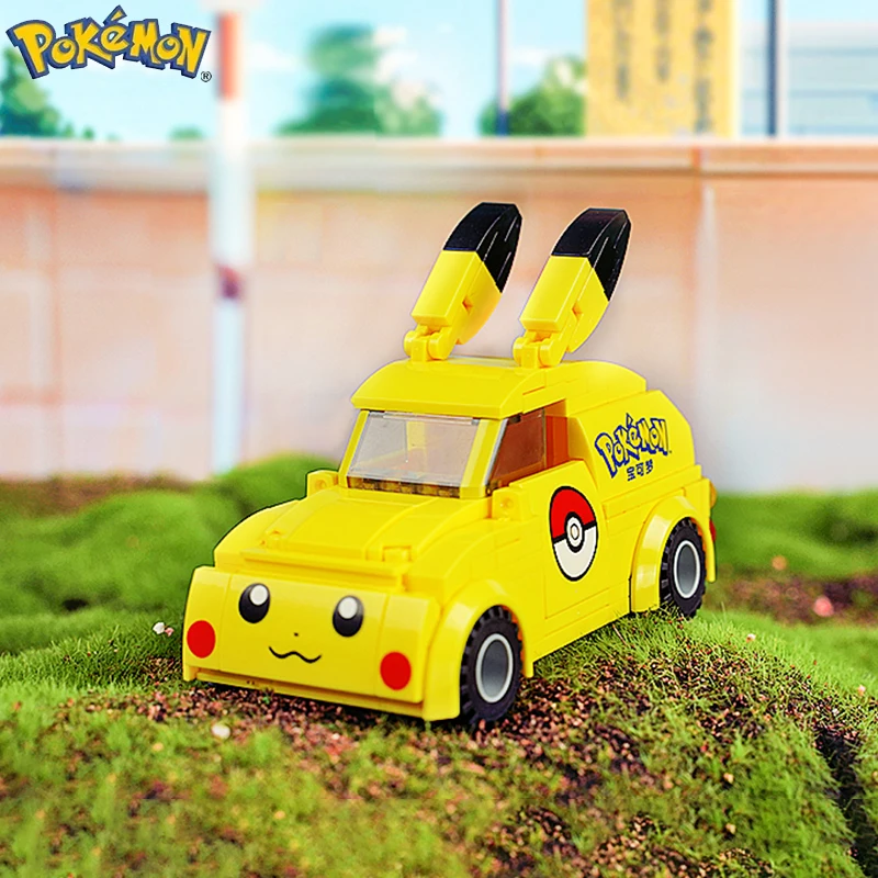Pokemon Carro Clássico Anime Center Casa Pikachu Mewtwo Charizard Venusaur Blocos de Construção Tijolos Define o Modelo de DIY Brinquedo Para o Presente