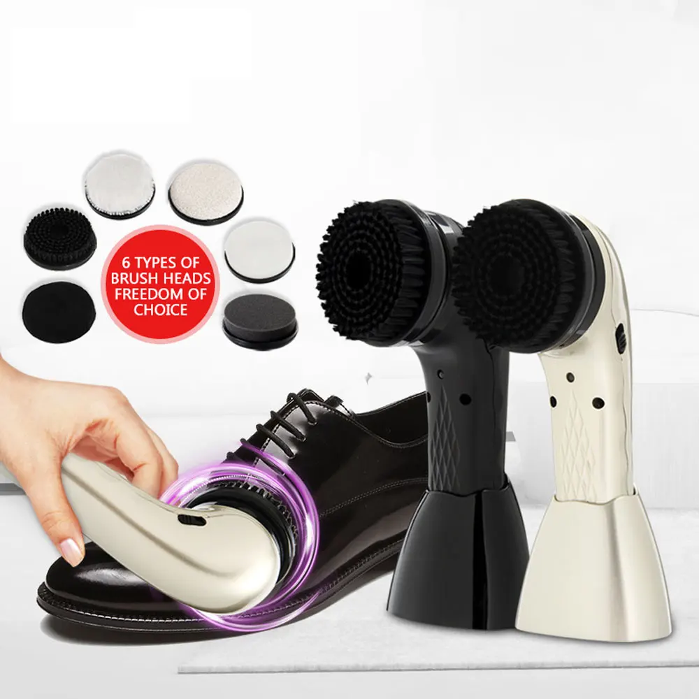 Portátil de mão Lustrador de sapatos Elétricas Automáticas Lustrador de sapatos Recarregável de Couro Ferramentas de Cuidados de engraxador Escova de Limpeza