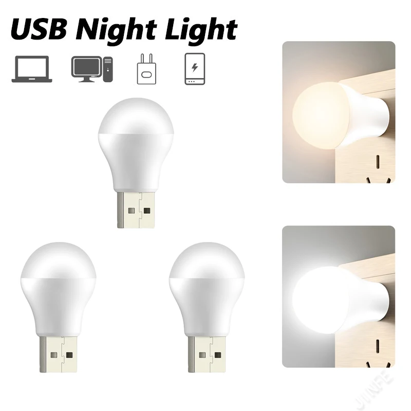 Portátil USB Luz de Leitura Mini Plugue de Noite a Luz da Lâmpada USB Pequeno Livro Lâmpadas Computador Móvel de Energia LED de Carregamento de Proteção para os Olhos