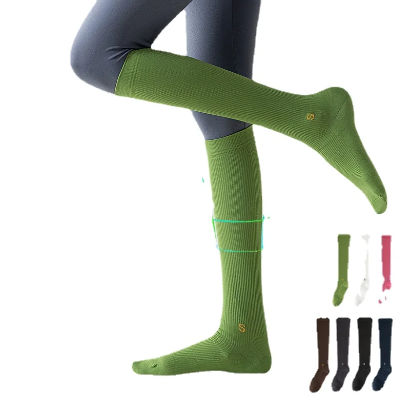 Profissional de exercício muscular, meias de compressão mulheres tubo de fitness bezerro de meias de compressão