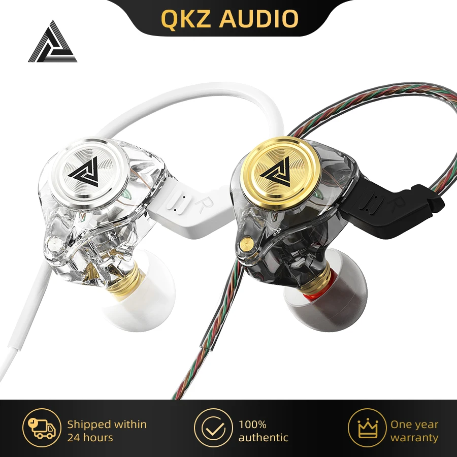 QKZ AK3 Arquivo com Fios de Fone de ouvido com Microfone Aparelhagem de Música, Monitor de Baixo Fones de ouvido com Cancelamento de Ruído Fone de ouvido para o Esporte de Jogos Fones de ouvido