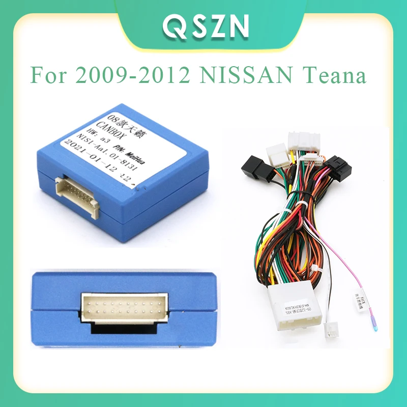 QSZN auto-Rádio Cabo 16pin de Alimentação de Fiação Android Multimídia Para o período de 2009-2012 NISSAN Teana