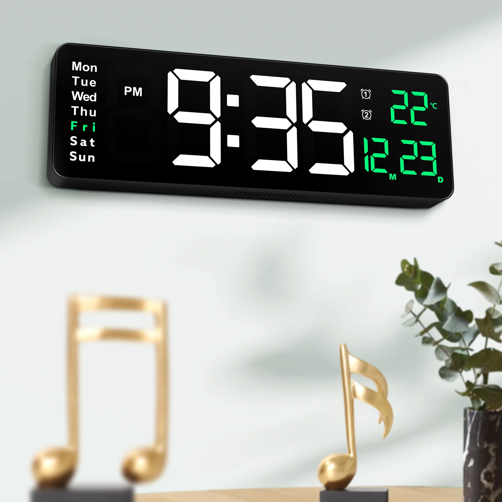 Relógio De Parede Relógio De Temperatura Plástico Moderno Display Grande De Montagem De Sala De Aula