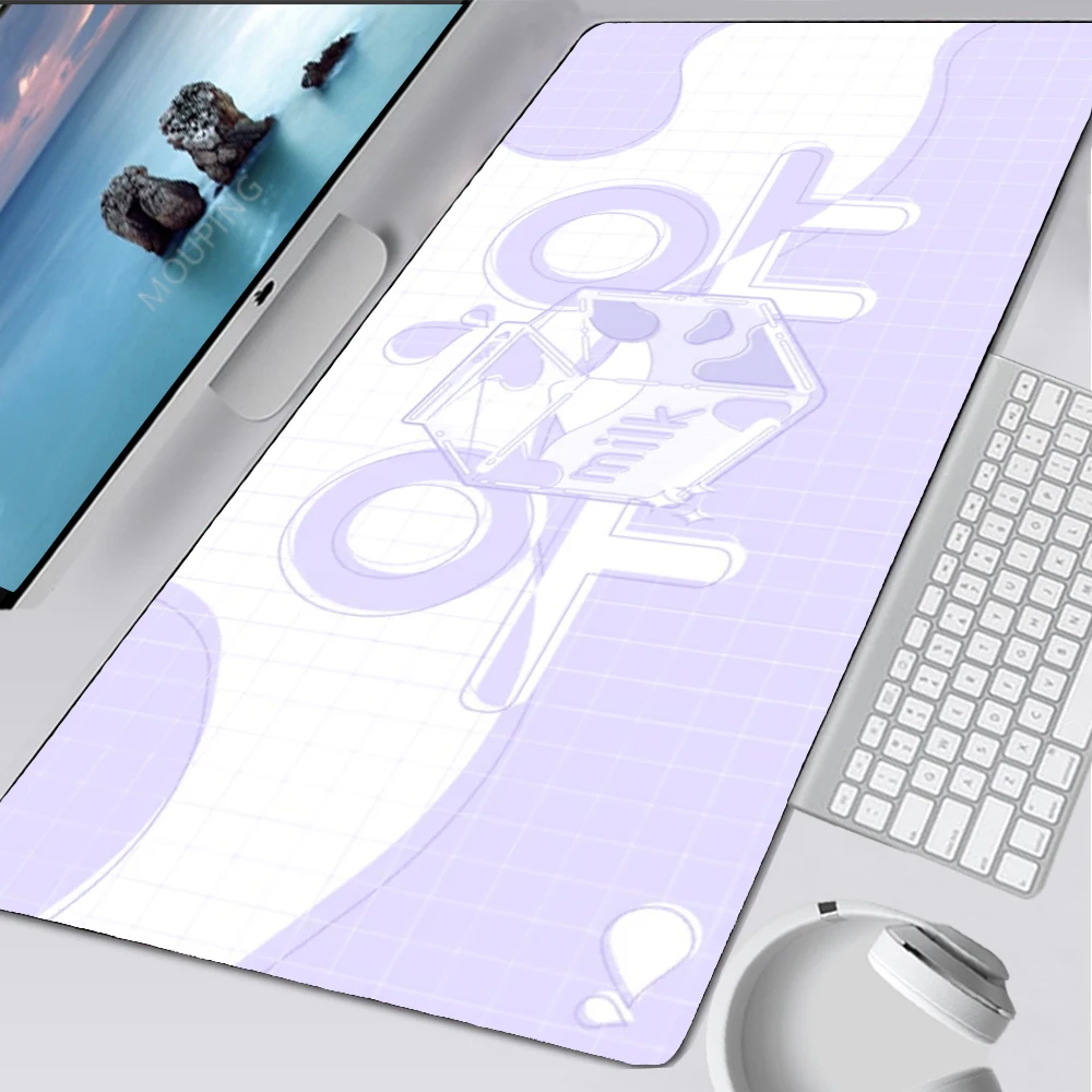Roxo Laptop Deskmat Leite Personalizado Mouse Pad Japonês Mouse Companypad Gamer Mesa De Escritório Kawaii Mesas Para Computador Acessórios