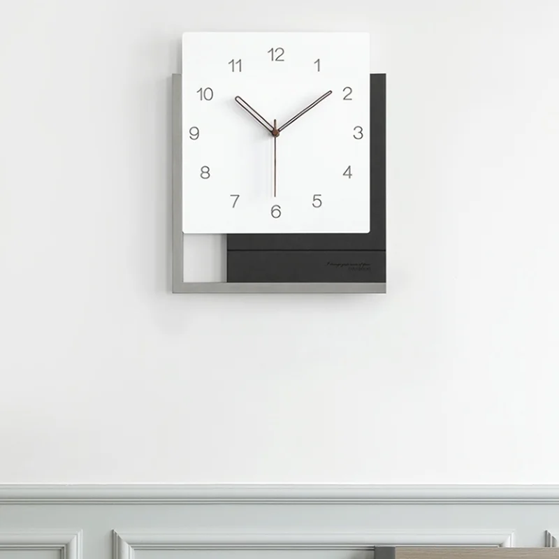 Sala de estar Nórdicos luxo relógio pendurado na parede moderno e simples de personalidade silenciosa de arte praça do relógio de parede decoração de sala de estar