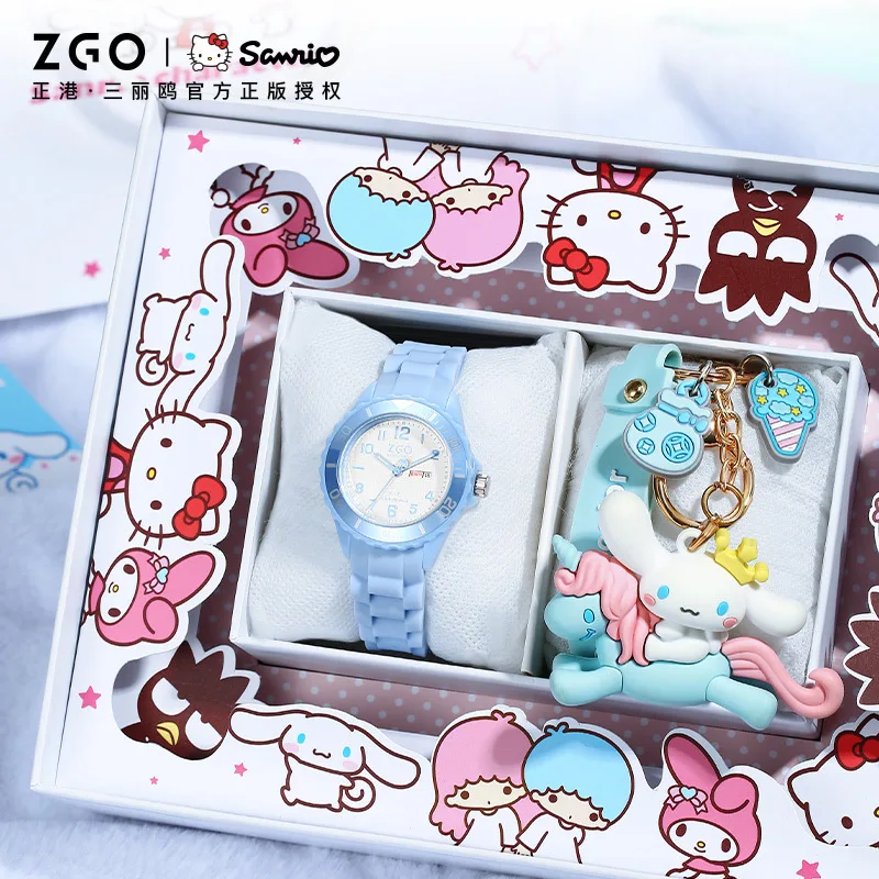 Sanrio Genuíno De Quartzo Relógios De Ponteiro Resistente À Água Hello Kitty Connamoroll Melodia Senhoras Mulheres Relógios De Luxo Menina Relógio De Pulso